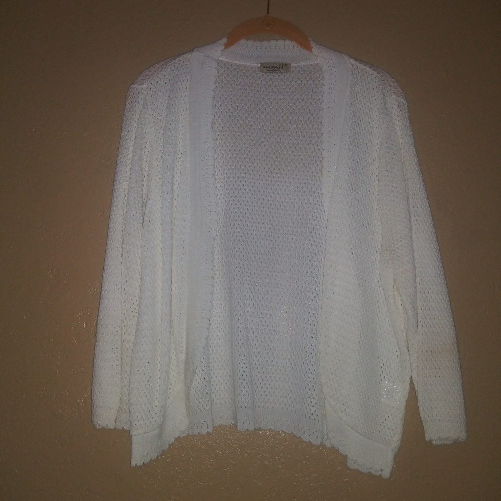 White cardigan 1X
